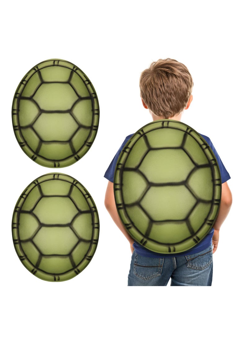 Excefore 2Pcs Turtle Costumes, Turtle Shell Party Cosplay Costume for Ninja Turtle, EVA Turtle Shell Backpack for Kids Adults Holiday Fancy Dress Up Costume Accessories - Image 1