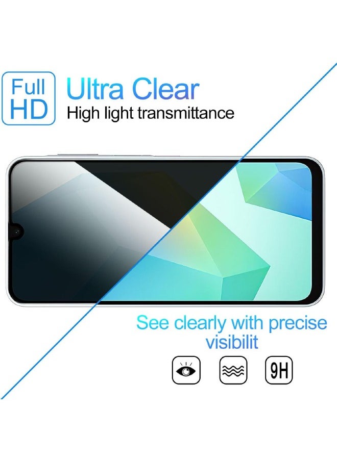 [عبوتان + عبوتان] واقي شاشة للخصوصية Samsung Galaxy A16 مع واقي عدسة الكاميرا، دعم فتح بصمة الإصبع، حساس للمس، واقي شاشة مضاد للخدش بقوة 9H خالٍ من الفقاعات لهاتف Samsung A16 5G/4G 6.7 بوصة
