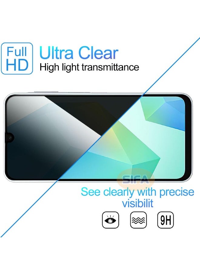 Glass - [2+2 Pack] Samsung Galaxy A16 Privacy Screen Protector with Camera Lens Protector, Fingerprint Unlock Support, Touch Sensitive, Bubble Free 9H Hardness Anti-Scratch Screen Protector for Samsung A16 5G/4G 6.7 inch - Image 1