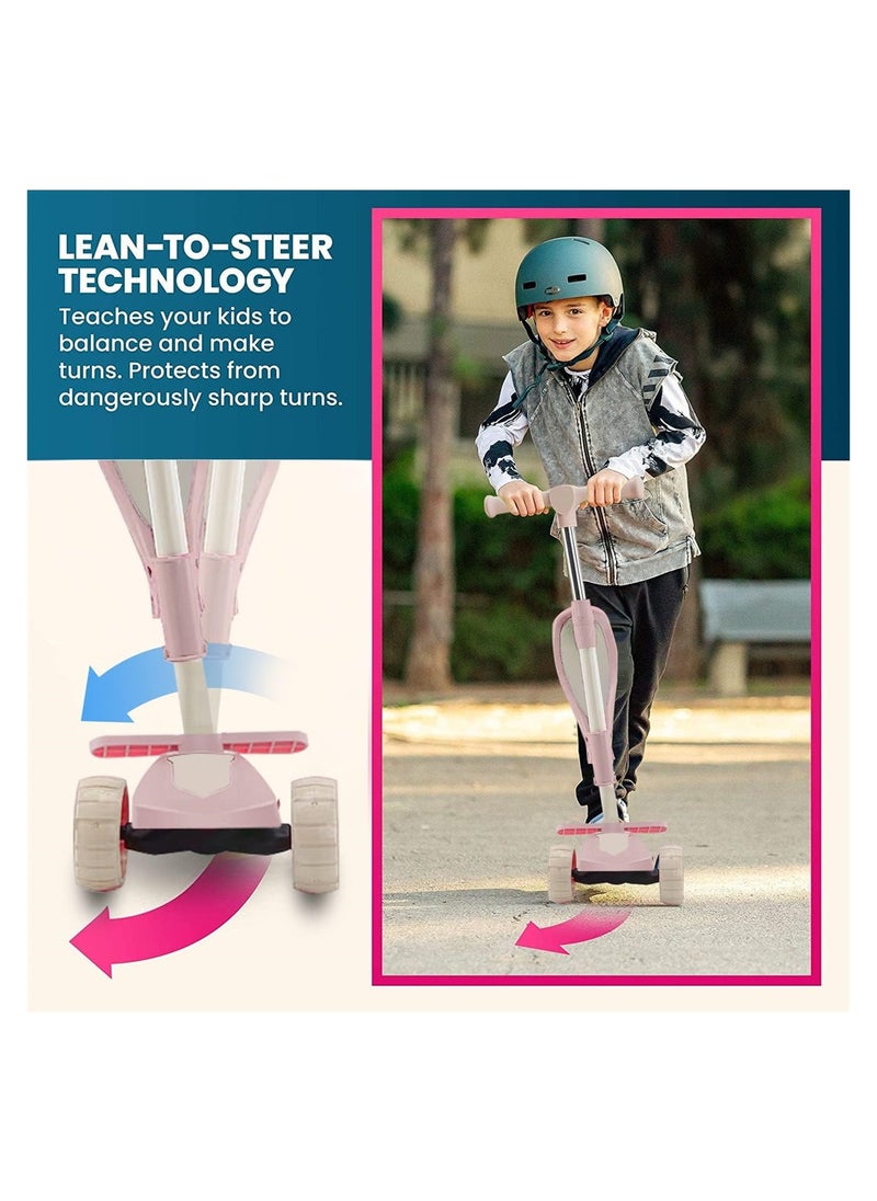DMG TECH KIDS Kick Scooter, 4 in 1 Kids Scooter with Adjustable Parent Push Bar  - Image 4