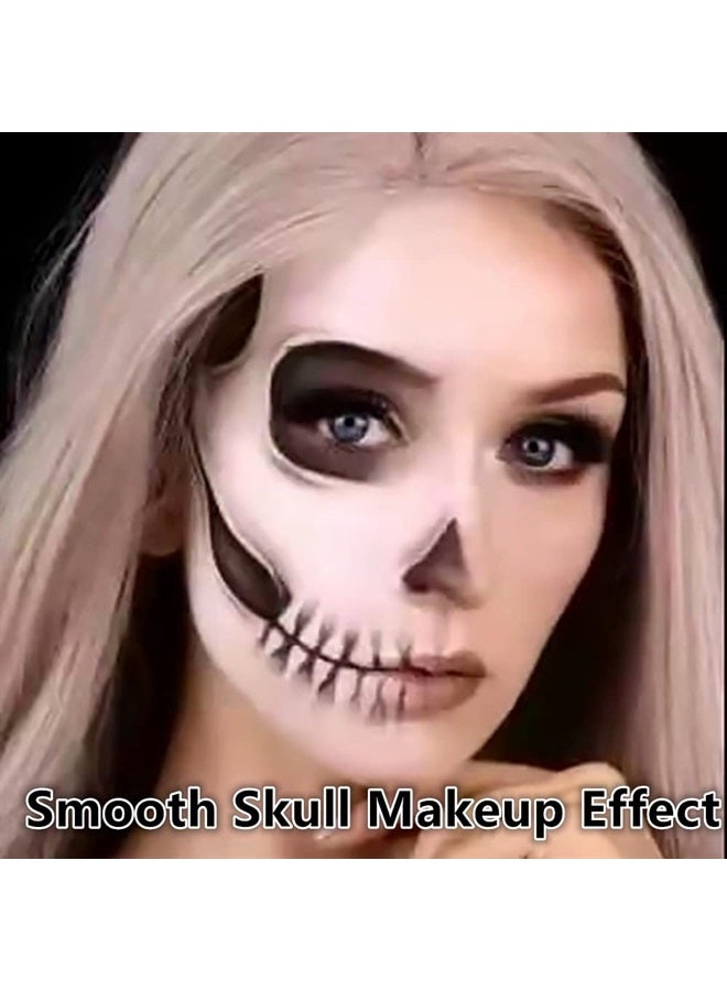 Go Ho 3 PCS Makeup Clown White Black Cream-Blendable Sticks,Waterproof Green Face Body Paint Professional SFX Makeup,Safe Facepaint Nose&Lip Smacking for Festival or Stage Makeup(White+Black+Green) - Image 2