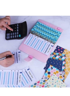 SYOSI 27 Pcs A6 PU Leather Binder Budget Cash Envelopes System  Planner Organizer, Money, Expense Sheets and Labels , Pink  - Image 3