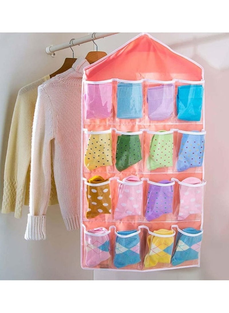 DubaiGallery Right traders Multifunction 16 Pockets Socks Shoe Toy Underwear Sorting Storage Bag Door Wall Hanging Closet Organizer  - Image 3