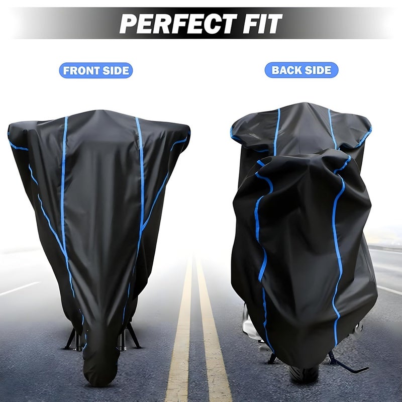 FAVY Waterproof Bike Cover Compatible with Pulsar NS200 | Dust Proof & UV Protection Bike Body Cover | Wind Proof Elastic Bottom Motorcycle Cover - Image 3