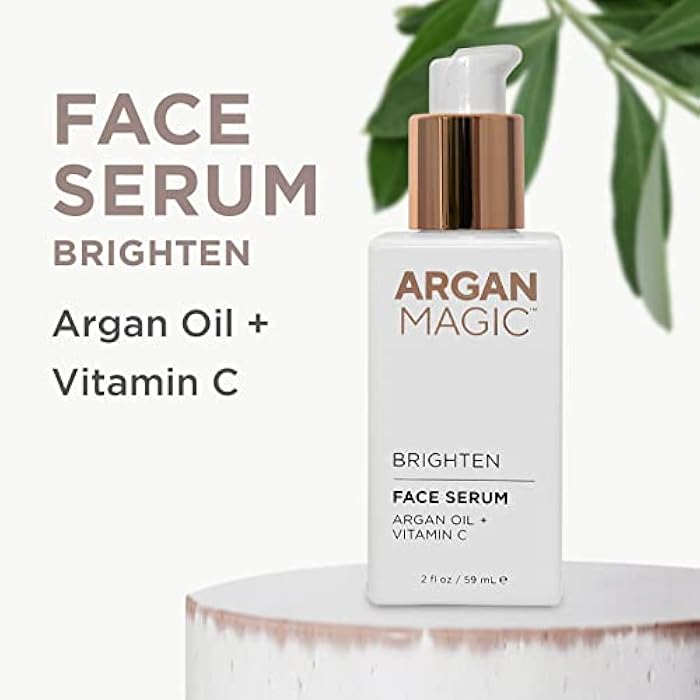 Argan Magic Brighten Face Serum with Vitamin C & Argan Oil - Hydrating & Brightening Formula | Reduce Dark Spots, Fine Lines, & Wrinkles (2 oz) - Image 3