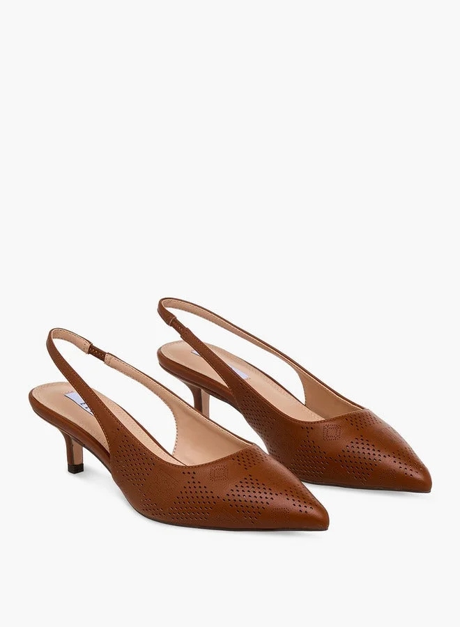ايل Women Kitten Heels Slingback Shoes