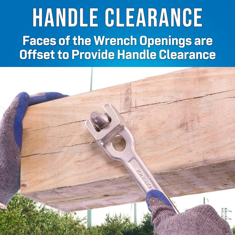 Jonard Tools JIC-650, Lineman's B Type Double Ended Wrench, 13" Length - Image 4