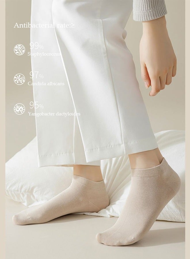 DUNISO 8 Pieces of Women's cotton low cut socks, thin boat socks, non slip short socks, sports socks,moisture wicking, breathable and odor proof, suitable for daily use in all seasons  - Image 2