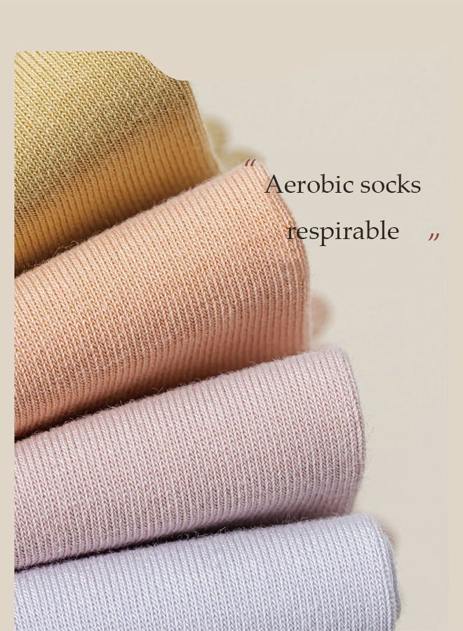 DUNISO 8 Pieces of Women's cotton low cut socks, thin boat socks, non slip short socks, sports socks,moisture wicking, breathable and odor proof, suitable for daily use in all seasons  - Image 4