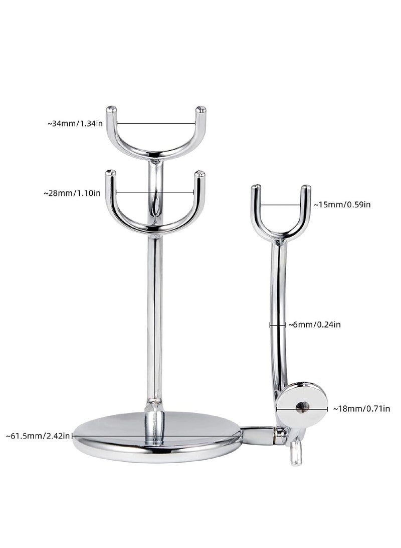 SYOSI Shaving Brush and Bowl Kit for Men, 3-IN-1 Wet Shave Brushes Set with Stainless Steel Large-Capacity 3.23'' Shaving Cup Mug,Safety Razor Stand Holder Birthday Fathers Day from Daughter - Image 3