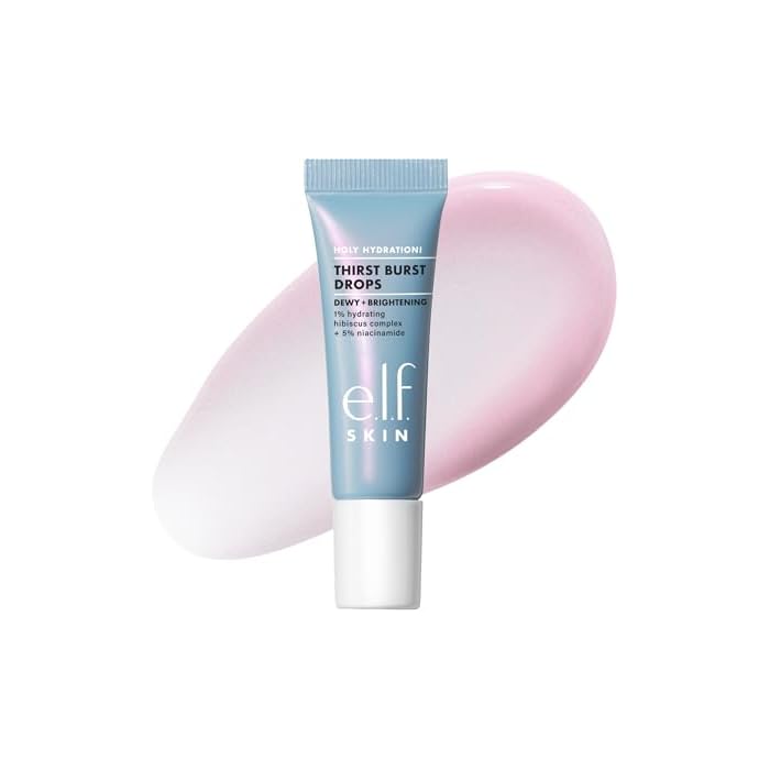 e.l.f. SKIN Holy Hydration! Thirst Burst Drops Mini, Serum For An Instant Radiant Complexion, Made With Hyaluronic Acid, Vegan & Cruelty-Free