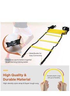KASTWAVE Agility Ladder, Footwork Speed Training Drill Ladder, Agility Training Speed 8 Rung 13ft for Soccer, Football, Sports Training, Speed Agility Flexibility Ladder with Carrying Bag  - Image 4