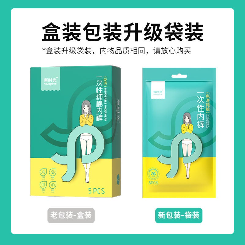3 Pack Disposable Underwear Women High Waist Hospital Maternity Postpartum Recovery Sterile Travel Cotton Size M - Image 1