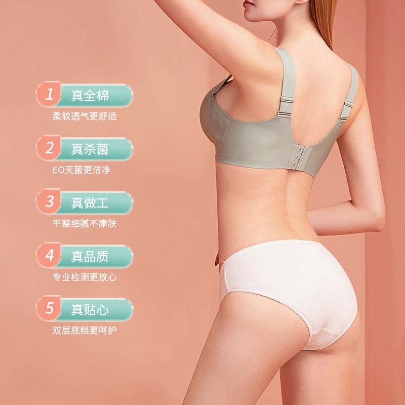 3 Pack Disposable Underwear Women High Waist Hospital Maternity Postpartum Recovery Sterile Travel Cotton Size M - Image 3