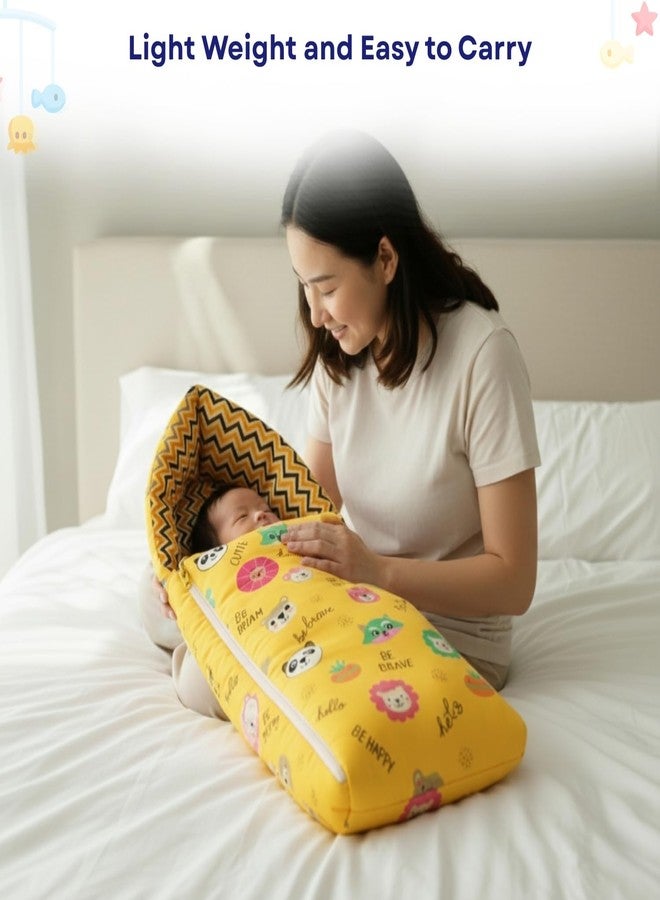 Toddylon Newborn Baby Essentials Kit Combo Set (0-6 Months) | New Born Baby Gift Set & Hospital Bag Kit | Unisex Infants Combo for Newborns Infant Boys & Girls (Yellow) - Image 4