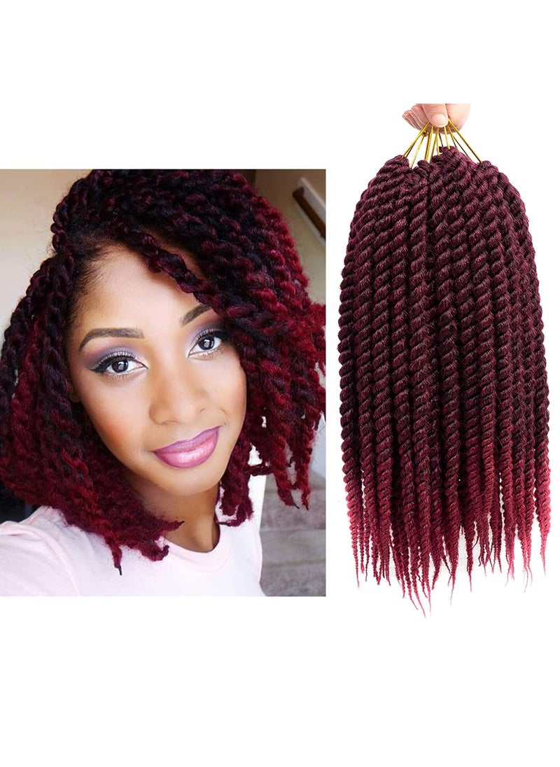 Admutty Havana Twist Crochet Hair 6 Packs 14 inch Crochet Braids Senegalese Twist crochet Hair Jumbo Havana Twist Crochet BraidsT1BBUG 