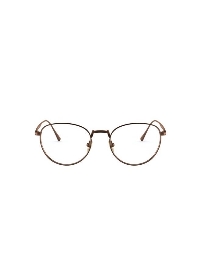Persol PO5002VT Round Prescription Eyewear Frames, Gold/Demo Lens, 49 mm, Gold/Demo Lens, 49 mm - Image 1