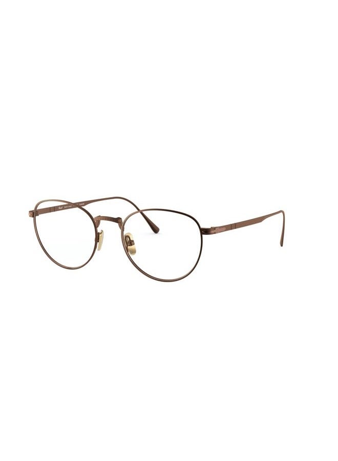 Persol PO5002VT Round Prescription Eyewear Frames, Gold/Demo Lens, 49 mm, Gold/Demo Lens, 49 mm - Image 2
