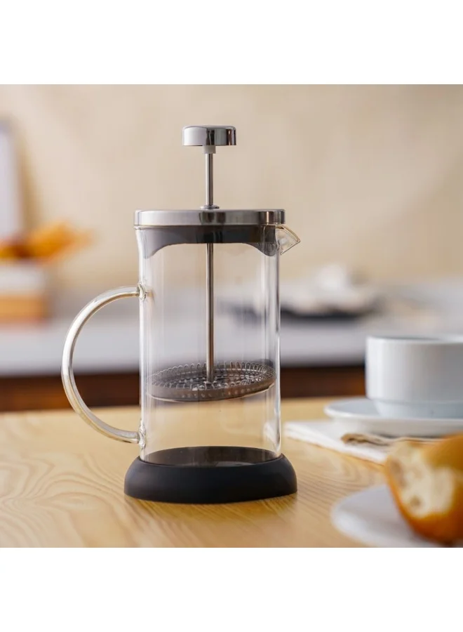 DANUBE HOME Danube Home Java Heat Resistant Borosilicate Glass Tea Pot,1000Ml | Stanless Steel,Borosilicate Glass Tea Pot | Clear Teapot For Home Kitchen Dining - Silver