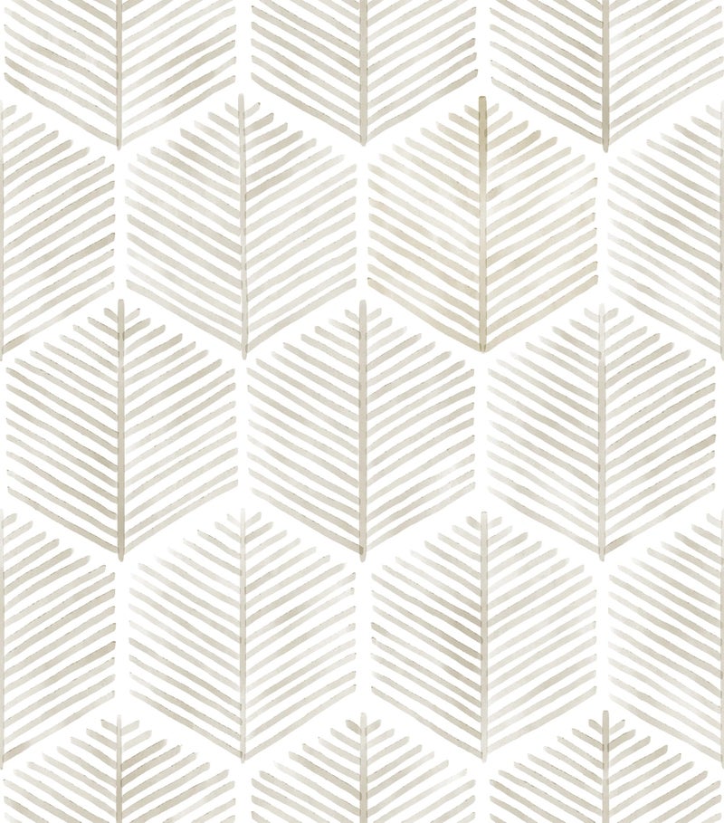 MelunMer 118In L 17.3In W Modern Peel and Stick Wallpaper Boho Contact Paper for Cabinets/Drawers Self Adhesive Removable Wallpaper for Bedroom/Bathroom Waterproof Geometric Contact Paper Beige/White - Image 1