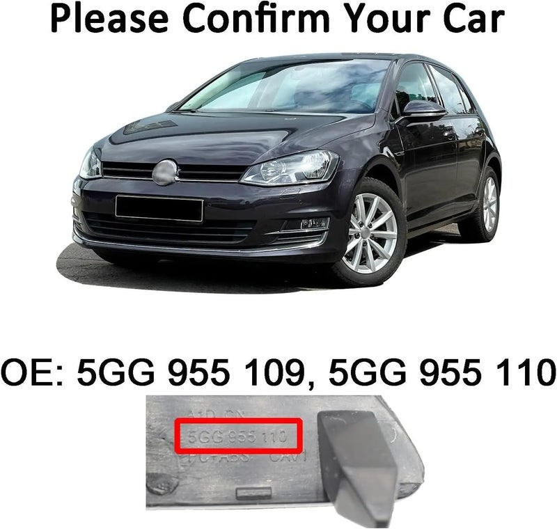 Wivplex 2Pcs Front Headlight Washer Nozzle Cover for VW Golf 7 - Image 5