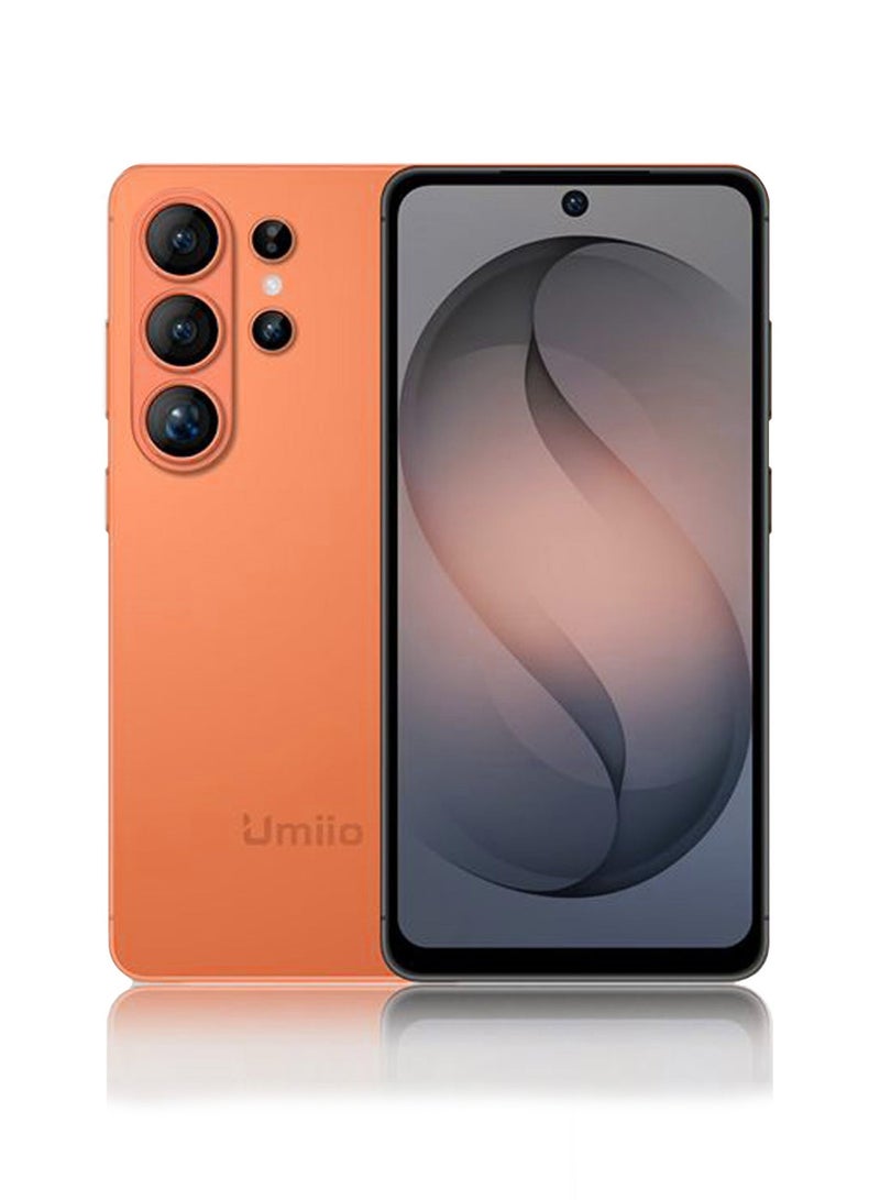 Umiio S26 Ultra Smartphone 6.9" Incell Display Dual SIM Android Cell Phone 18MP Camera 5000mAh Battery Dual Speaker Android Mobile Phone -Orange - Image 1