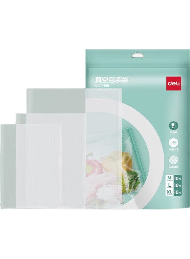 Deli Vacuum Sealing Machine, Vacuum Sealer For Home And Commercial Use, With Food Vacuum Packaging Bags, 28*35/22*30/20*25, 10 Pieces Each, Upgraded Model 14918 - Image 1