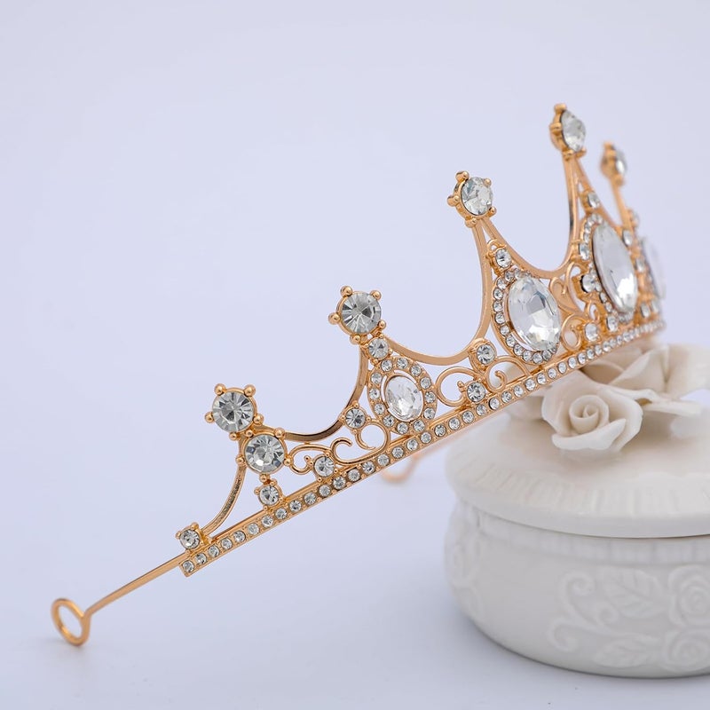 FORSEVEN Crystal Tiaras Birthday Crown for Women Wedding Rhinestones Princess Party Headbands Hair Accessories for Women and Girls Halloween Decorations Headband - Image 4