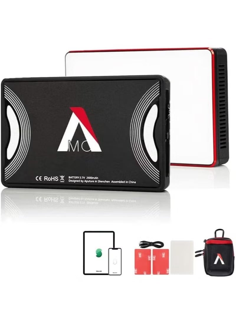 Aputure Amaran AL-MC RGBWW On Camera Video Light, CRI/TLCI 96+, Temperature 3200K-6500K, HSI Mode, Support Magnetic Attraction and App with USB-C PD and Wireless Charging - Image 2