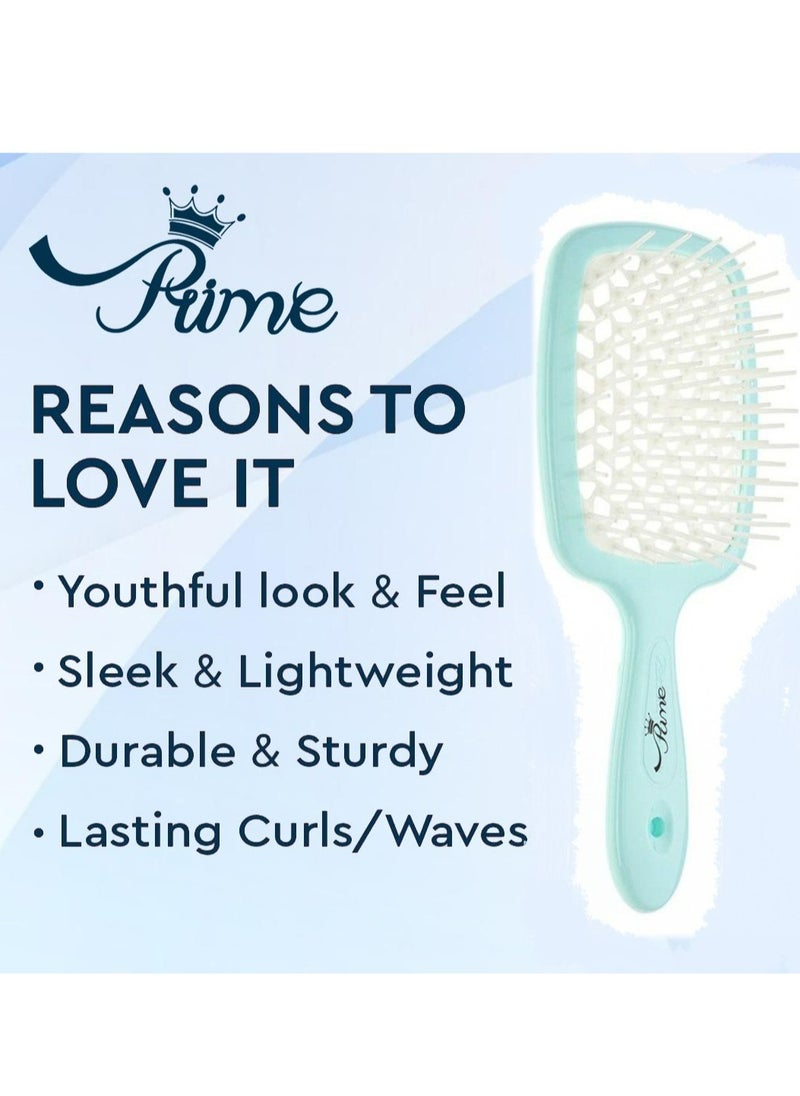 Prime Hair Brush Professional Detangler Superbrush Scalp Massage Comb Paddle Brush Ribs Comb Vented Detangling Hair Brush for Long Thick Thin Curly Tangled Wet Dry Hair Detangler Set of 2  - Image 5