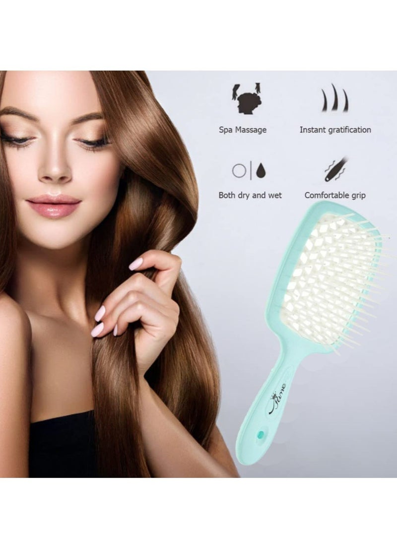 Prime Hair Brush Professional Detangler Superbrush Scalp Massage Comb Paddle Brush Ribs Comb Vented Detangling Hair Brush for Long Thick Thin Curly Tangled Wet Dry Hair Detangler Set of 2  - Image 3