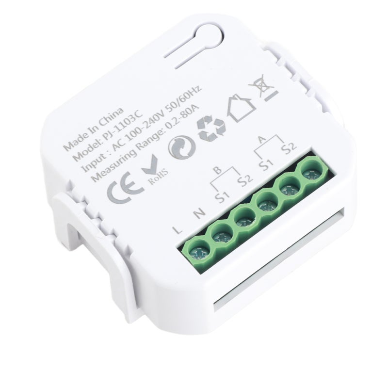 Smart Power Meter White WiFi Enabled - Real Time Monitoring Bidirectional Energy Meter for Smart Home Solar System Energy Management - Image 1