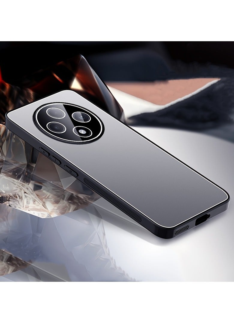 EVEREEN Suitable for OPPO A3 Phone Case, New Micro Matte Anti-slip Anti-fingerprint Phone Case, with Lens Protection Film, Full Package Protection and Anti-Drop, Stylish, Simple (Grey) - Image 3