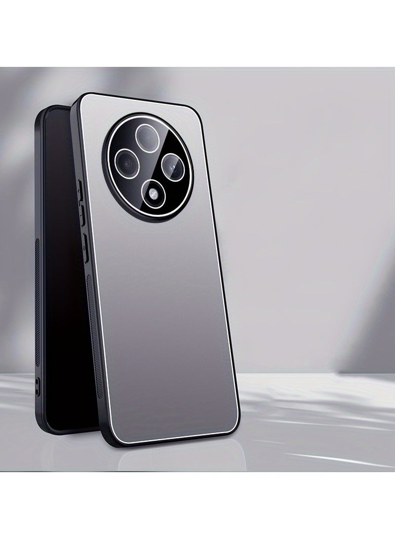 EVEREEN Suitable for OPPO A3 Phone Case, New Micro Matte Anti-slip Anti-fingerprint Phone Case, with Lens Protection Film, Full Package Protection and Anti-Drop, Stylish, Simple (Grey) - Image 1