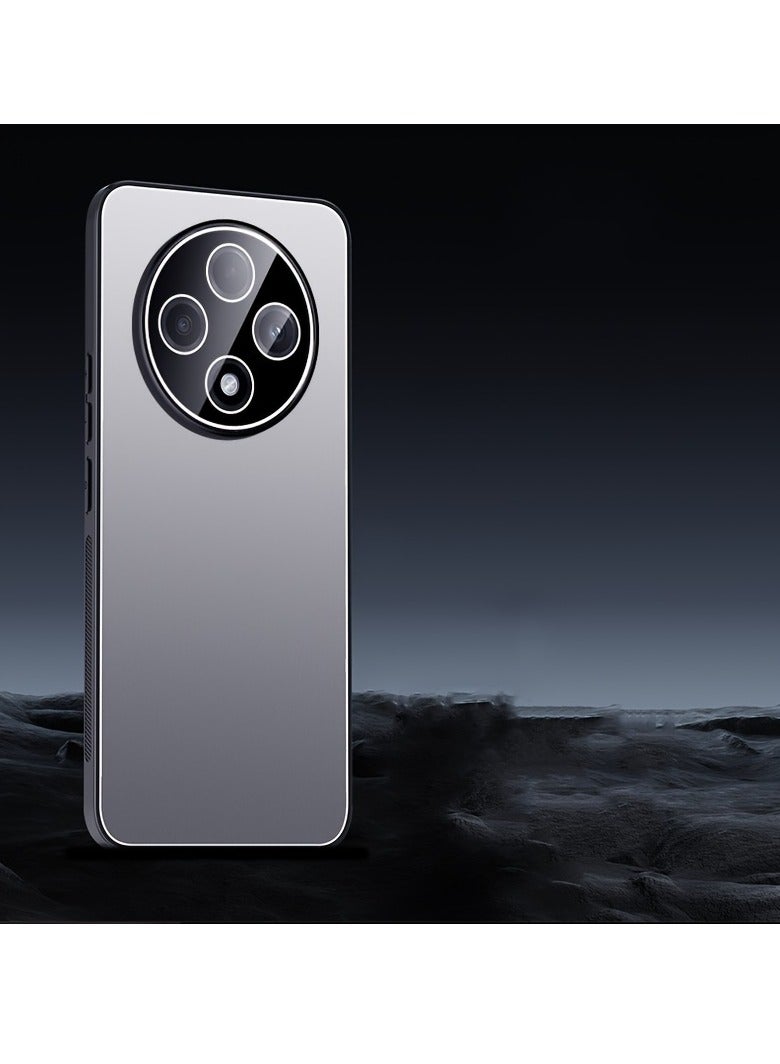 EVEREEN Suitable for OPPO A3 Phone Case, New Micro Matte Anti-slip Anti-fingerprint Phone Case, with Lens Protection Film, Full Package Protection and Anti-Drop, Stylish, Simple (Grey) - Image 2