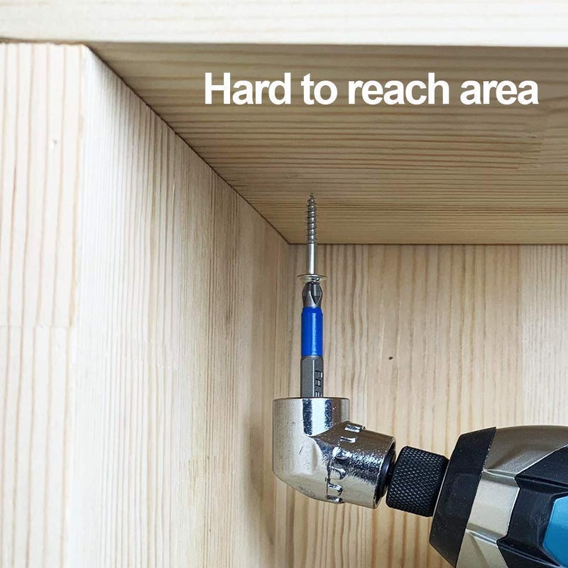 AUTOTOOLHOME Right Angle Drill Driver 105 Degree Right Angle Drill Attachment Power Screwdriver Drill Adapter for Tight Spaces Quick Change Impact Drive and Magnetic Bit Socket - Image 3