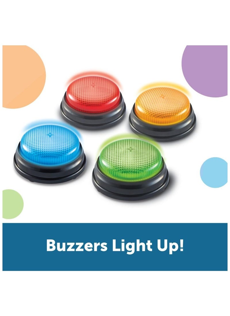 Learning Resources Learning Resources Lights and Sounds Family Night Game Show Classroom Accessories Siren Buzzer Laser and Charge Set of 4 Ages 3+ Multicoloured  - Image 2