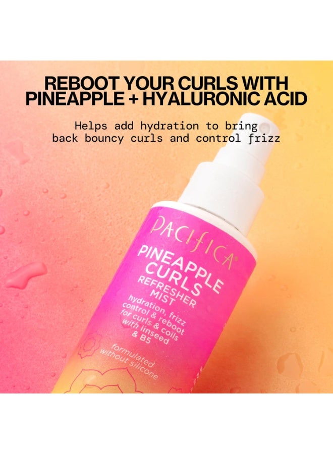 Pacifica Pineapple Curls Refresher Mist - Curl Refresher Spray, with Hyaluronic Acid, Vitamin B5 and Plant Oils, Vegan and Dermatologist Tested Curly Hair Products and Wavy Hair Products - 4 Fl Oz - Image 3