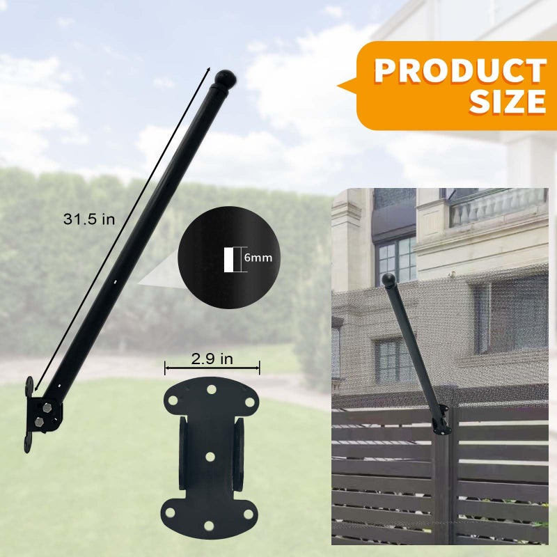 TPSHKE Cat Fence Conversion Systemâ€”Adjustable 30" Fence Extension for Existing Outdoor Fences, Includes Galvanized Steel Extenders and Poly Mesh for Wood, Chain Link, Metal, Brick, & Vinyl Fencesï¼ˆ50ft kitï¼‰ - Image 2