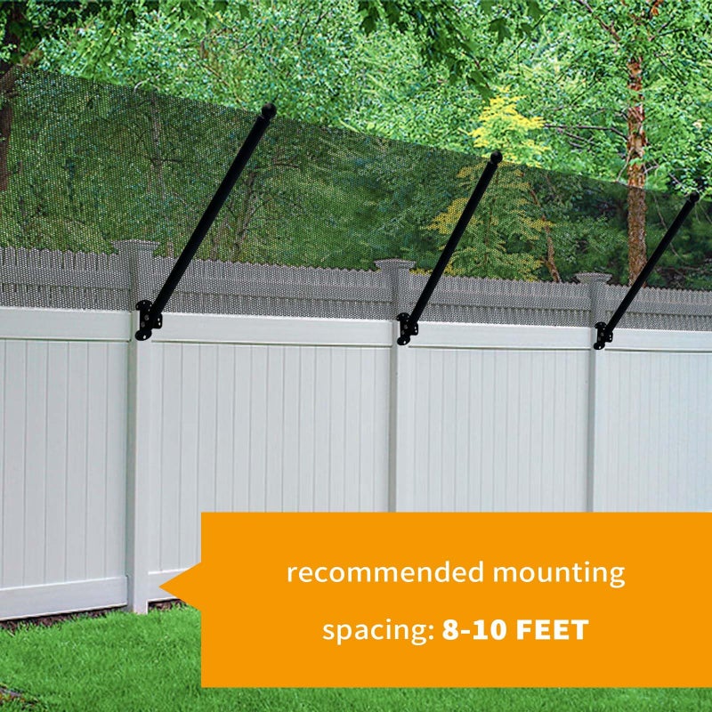 TPSHKE Cat Fence Conversion Systemâ€”Adjustable 30" Fence Extension for Existing Outdoor Fences, Includes Galvanized Steel Extenders and Poly Mesh for Wood, Chain Link, Metal, Brick, & Vinyl Fencesï¼ˆ50ft kitï¼‰ - Image 4