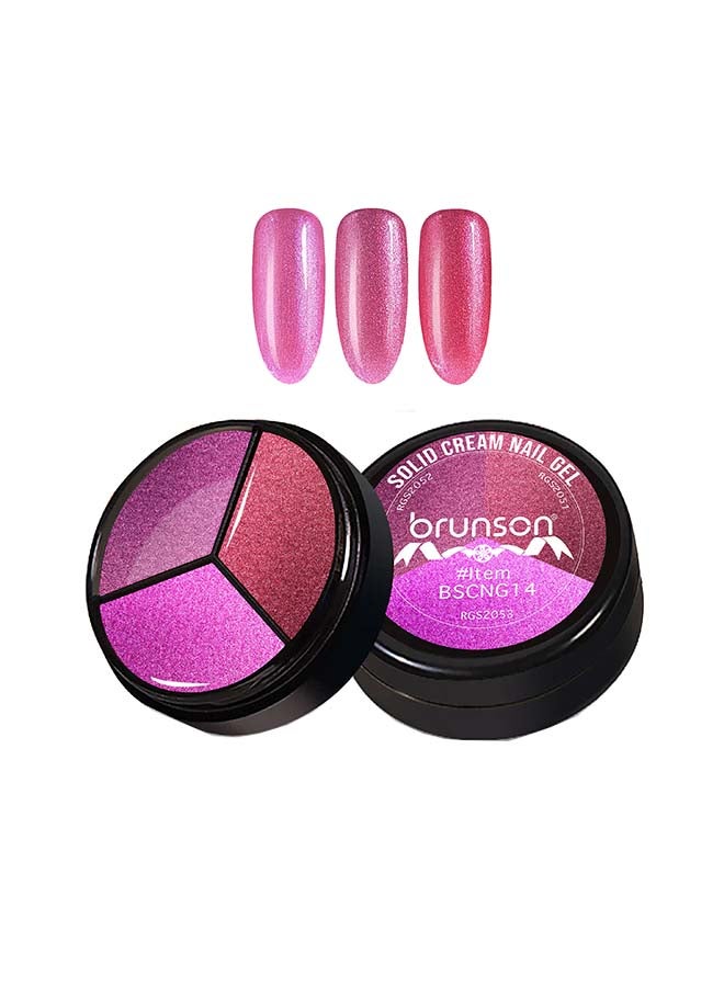 brunson Solid Cream Gel Nail Polish - 3 in 1 Pudding, High Pigmented Mud Nail Art Paint, Suit For Professional Nail Salon, Nail Starter 15 ml, BSCNG14