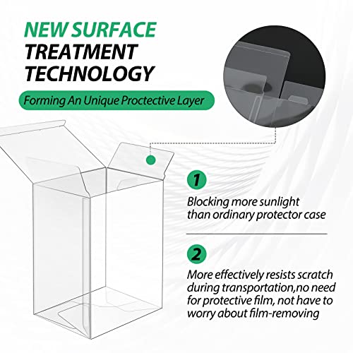 CREGEAR 25 Pack Protectors Case Apply for Funko- 4" Inch-Pop Vinyl Figures, 0.38mm Crystal Clear Protector, Plastic Protector Cases, Heavy Duty Display Box with Protective Film & Locking Tab - Image 3
