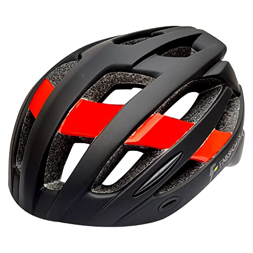 FabSports Matte Finish Adjustable Cycling Helmet for 10 Years Kids to Adults, Integrally-Molded & Light-Weight with Detachable Visor - Image 1