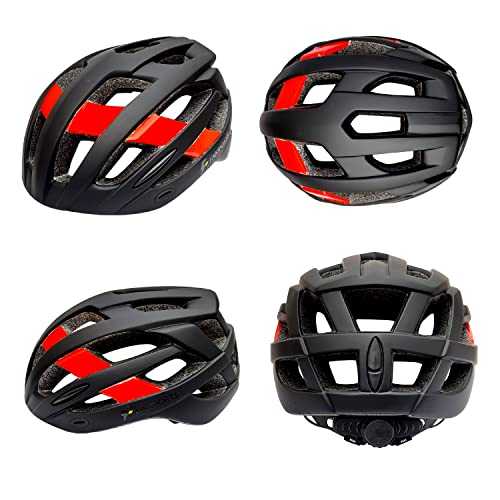 FabSports Matte Finish Adjustable Cycling Helmet for 10 Years Kids to Adults, Integrally-Molded & Light-Weight with Detachable Visor - Image 4