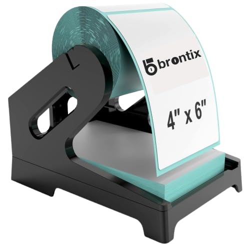 BRONTIX Thermal Label Roll Holder for Desktop Barcode & Shipping Label Printers | Supports Roll & Fan-Fold Stickers | Adjustable Multi-Size Label Stand - Image 1