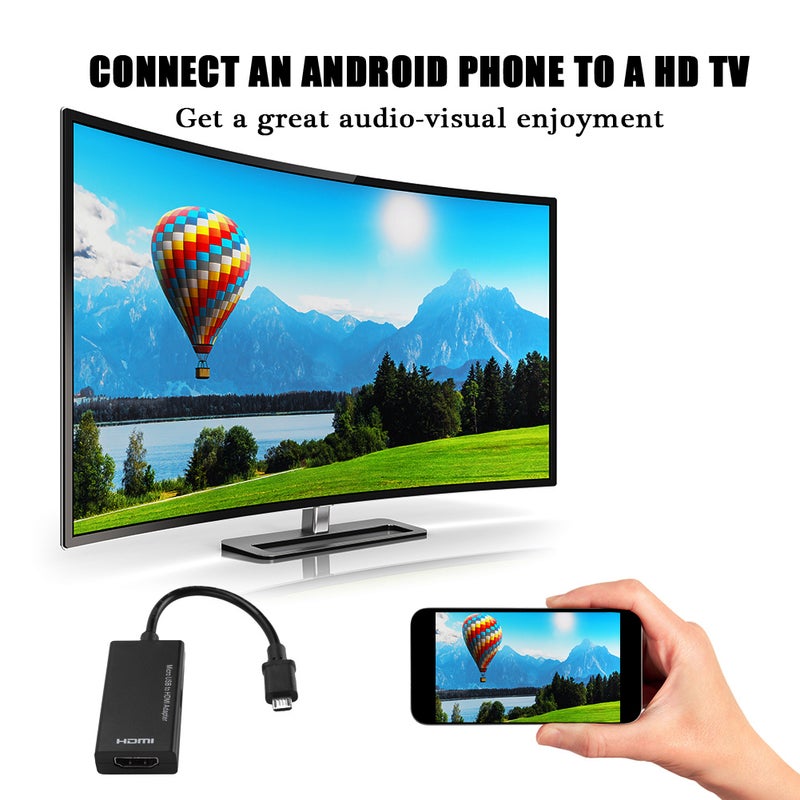 1080P Micro USB to HDMI Adapter 8-channel Stereo Sound 5pin HDMI Video Adapter for Android - Image 2