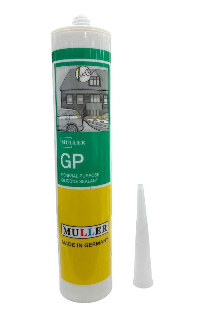 Muller Made in Germany General Purpose Silicone Sealant, White, 280g - Image 3