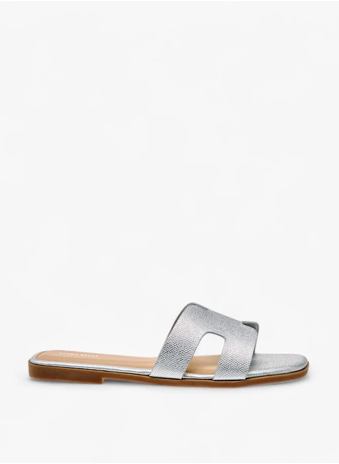 Flora Bella By Shoexpress Women Textured Slip-On Sandals