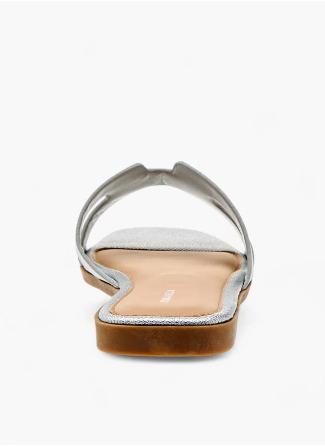 Flora Bella By Shoexpress Women Textured Slip-On Sandals