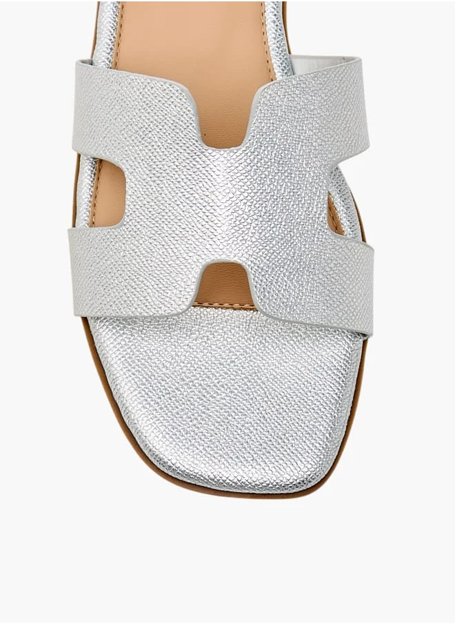 Flora Bella By Shoexpress Women Textured Slip-On Sandals